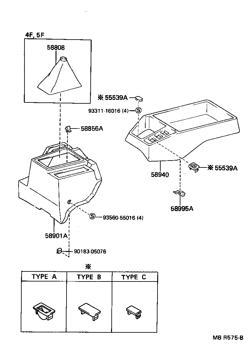 LITEACE VAN WAGON |  CONSOLE BOX BRACKET