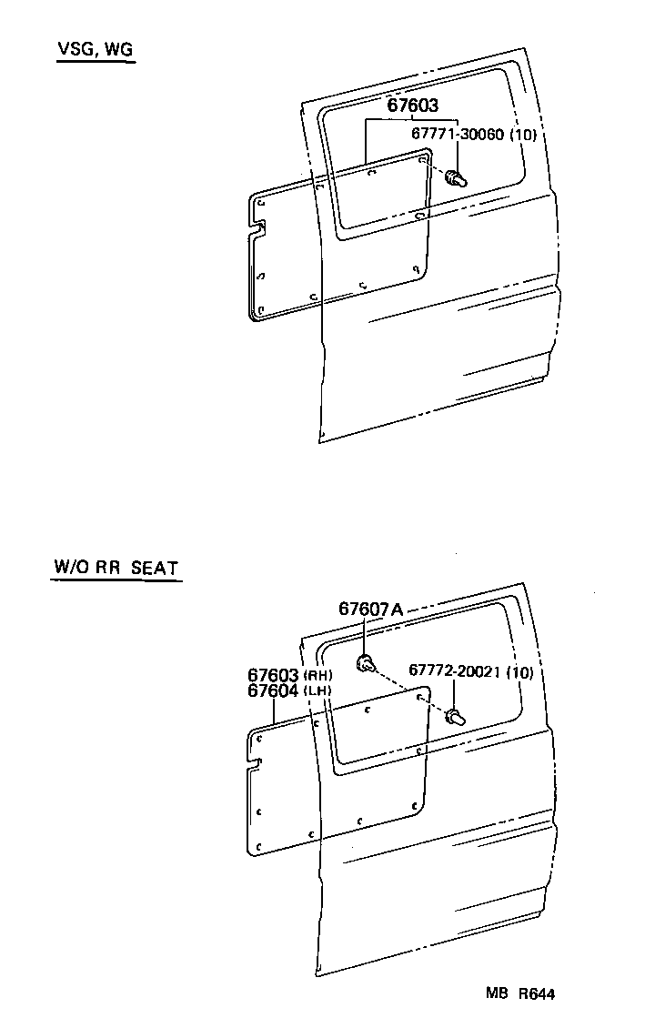  LITEACE VAN WAGON |  REAR DOOR PANEL GLASS
