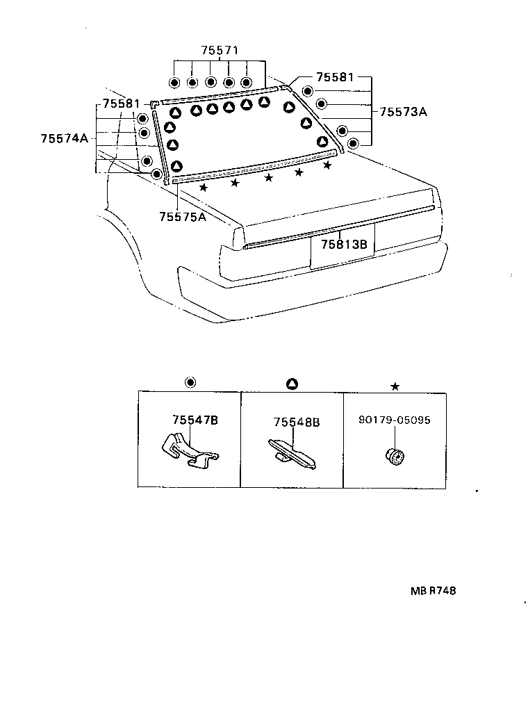  CRESSIDA WAGON |  REAR MOULDING