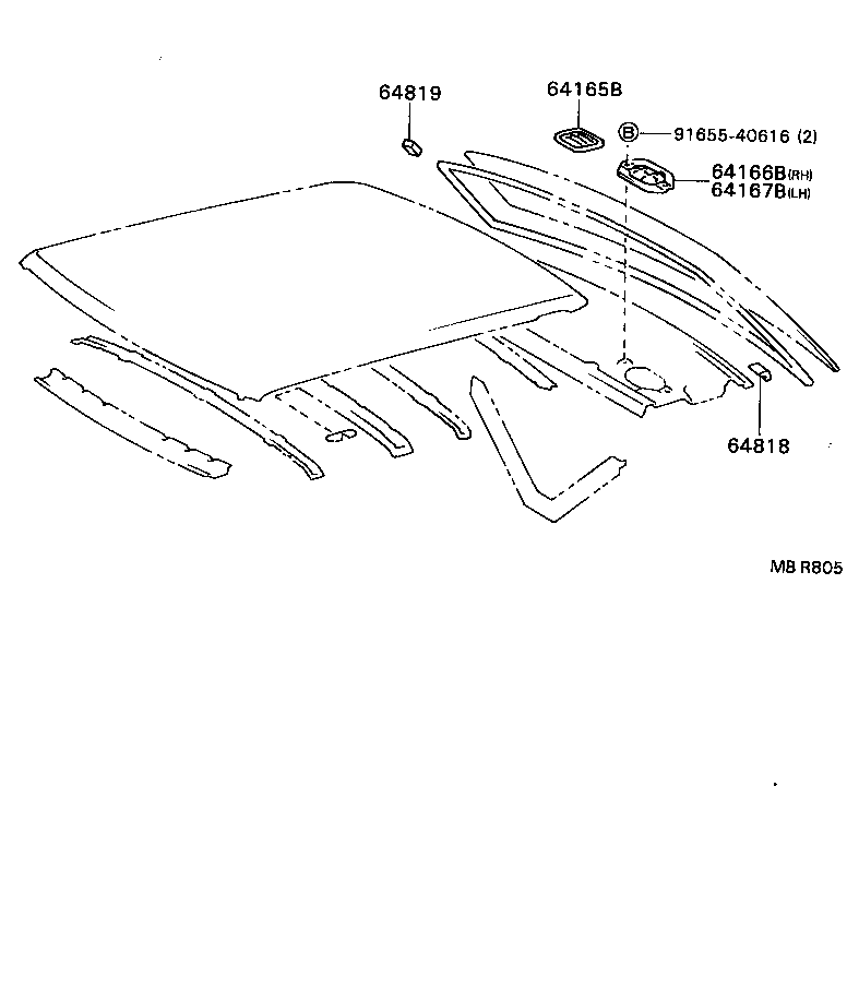  CRESSIDA WAGON |  ROOF PANEL BACK WINDOW GLASS