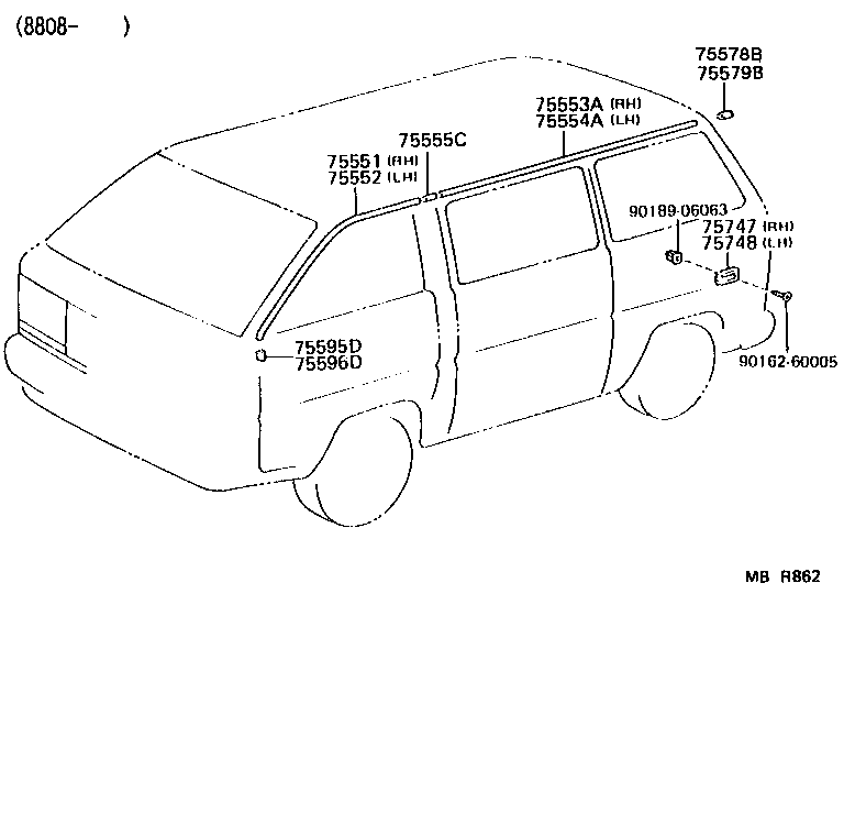  LITEACE VAN WAGON |  MOULDING