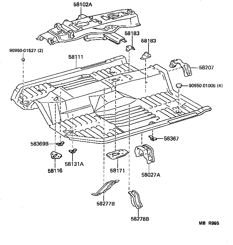  CAMRY JPP |  FLOOR PAN LOWER BACK PANEL