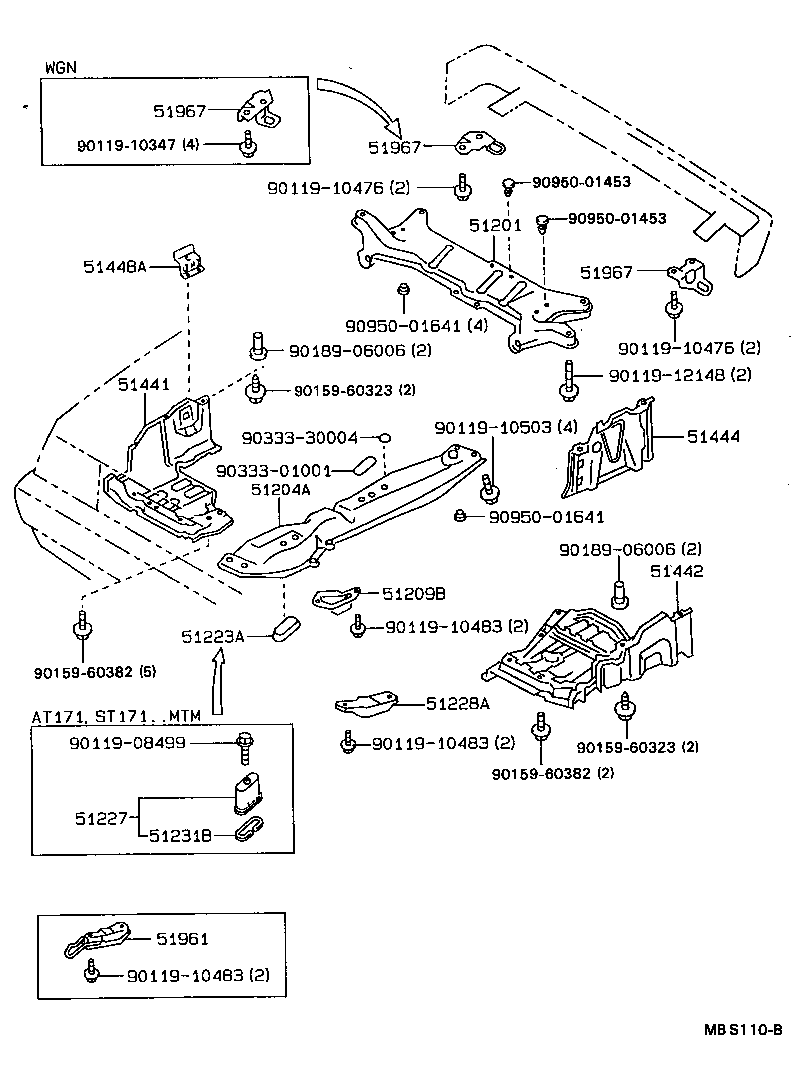  CARINA 2 |  SUSPENSION CROSSMEMBER UNDER COVER