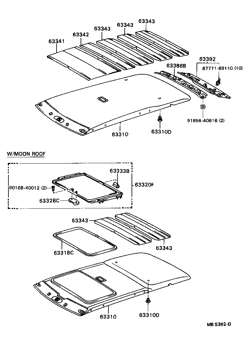  4 RUNNER TRUCK |  ROOF HEADLINING SILENCER PAD