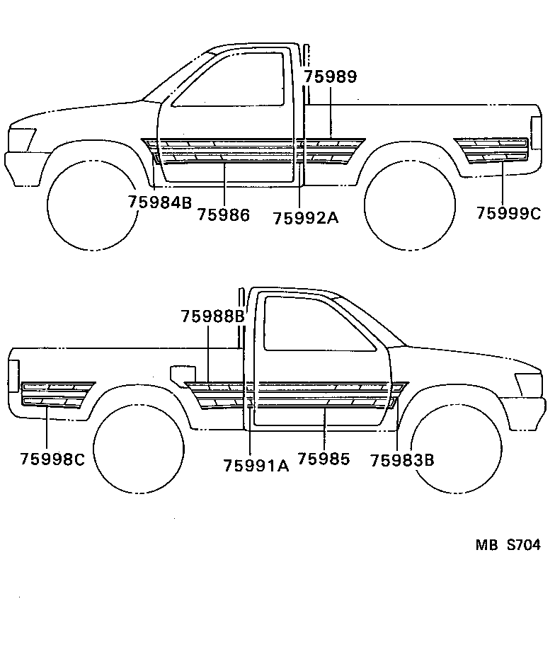  4 RUNNER TRUCK |  BODY STRIPE