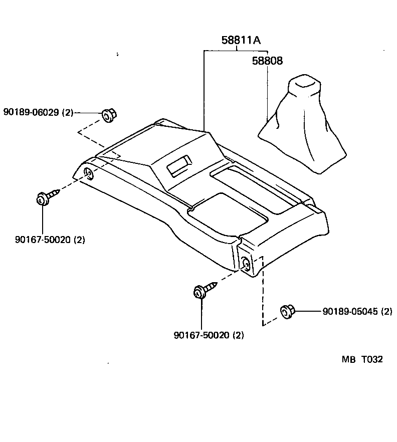  4 RUNNER TRUCK |  CONSOLE BOX BRACKET