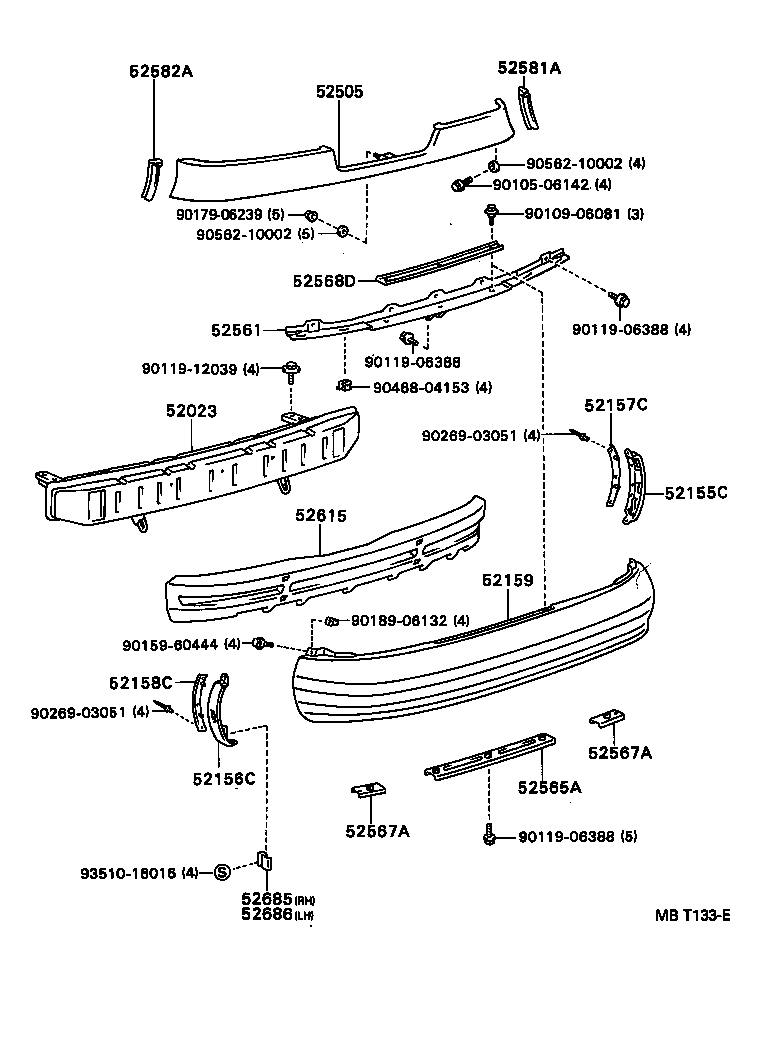  CELICA |  REAR BUMPER BUMPER STAY