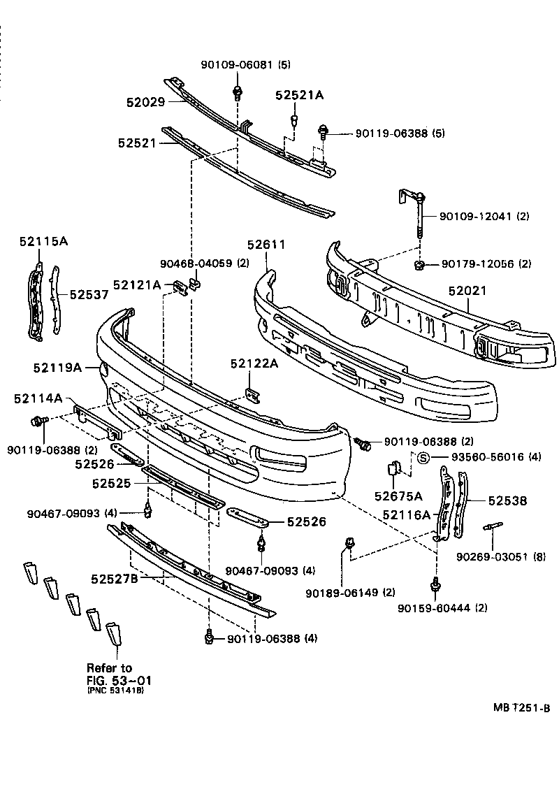  CELICA |  FRONT BUMPER BUMPER STAY