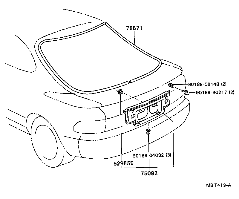  CELICA |  REAR MOULDING