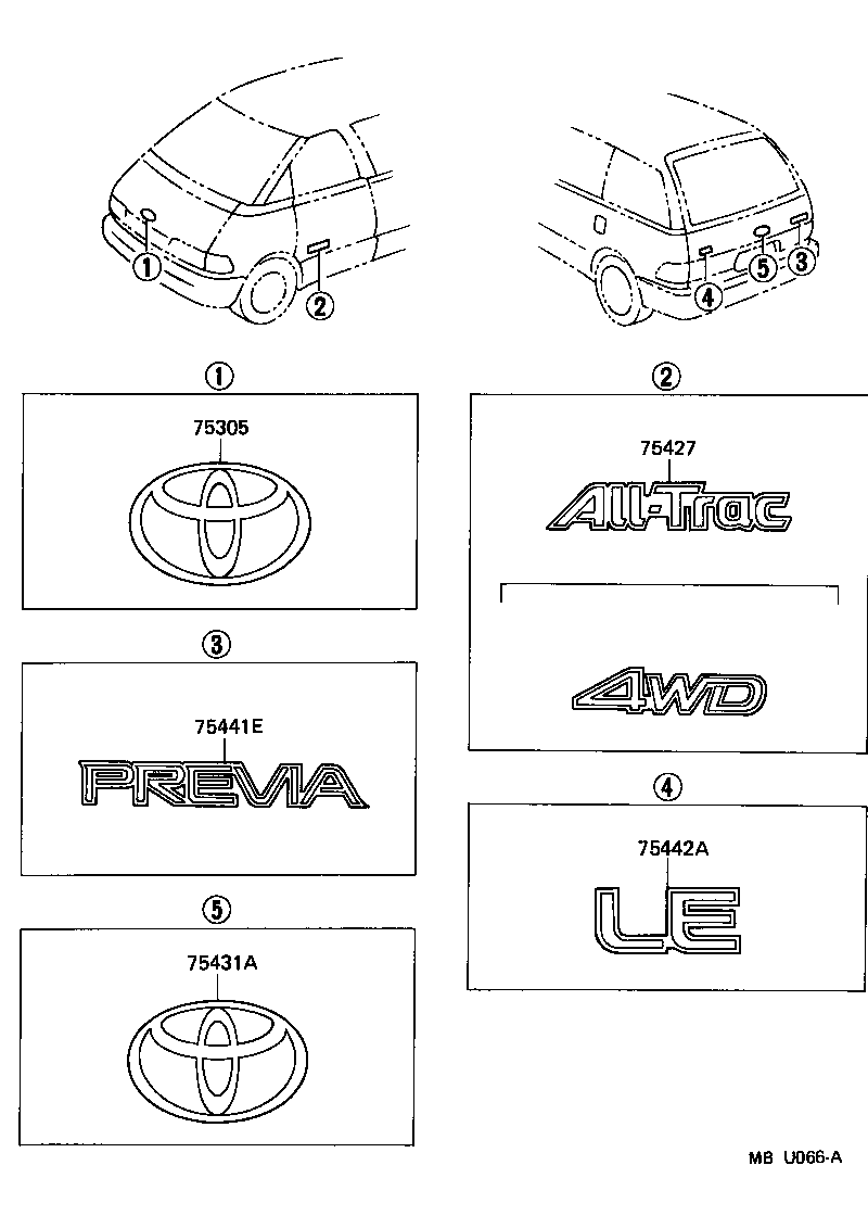  PREVIA |  EMBLEM NAME PLATE