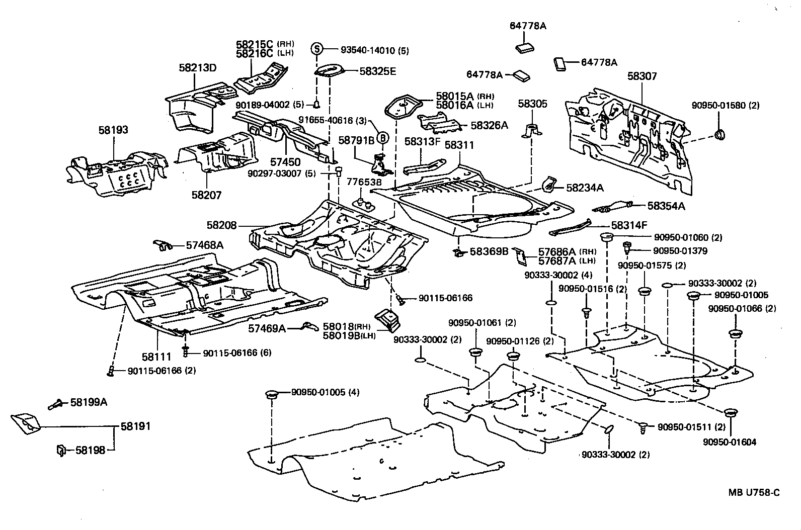  CELICA |  FLOOR PAN LOWER BACK PANEL