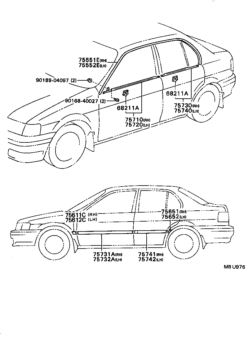  TERCEL |  SIDE MOULDING