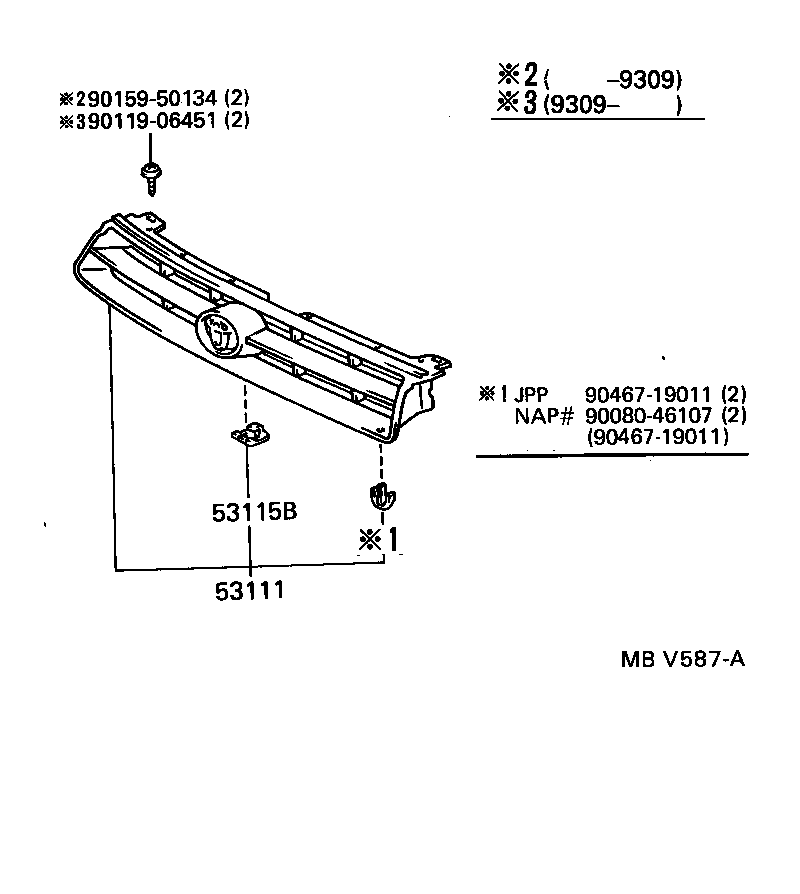  CAMRY JPP |  RADIATOR GRILLE