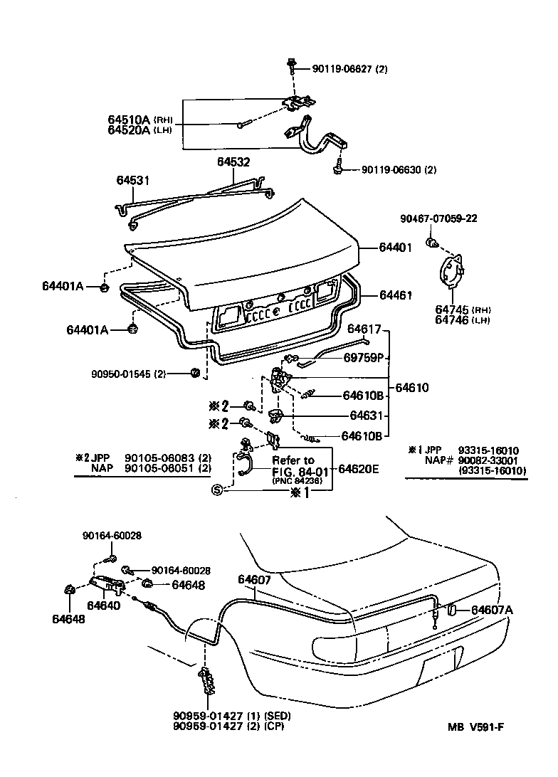  CAMRY JPP |  LUGGAGE COMPARTMENT DOOR LOCK