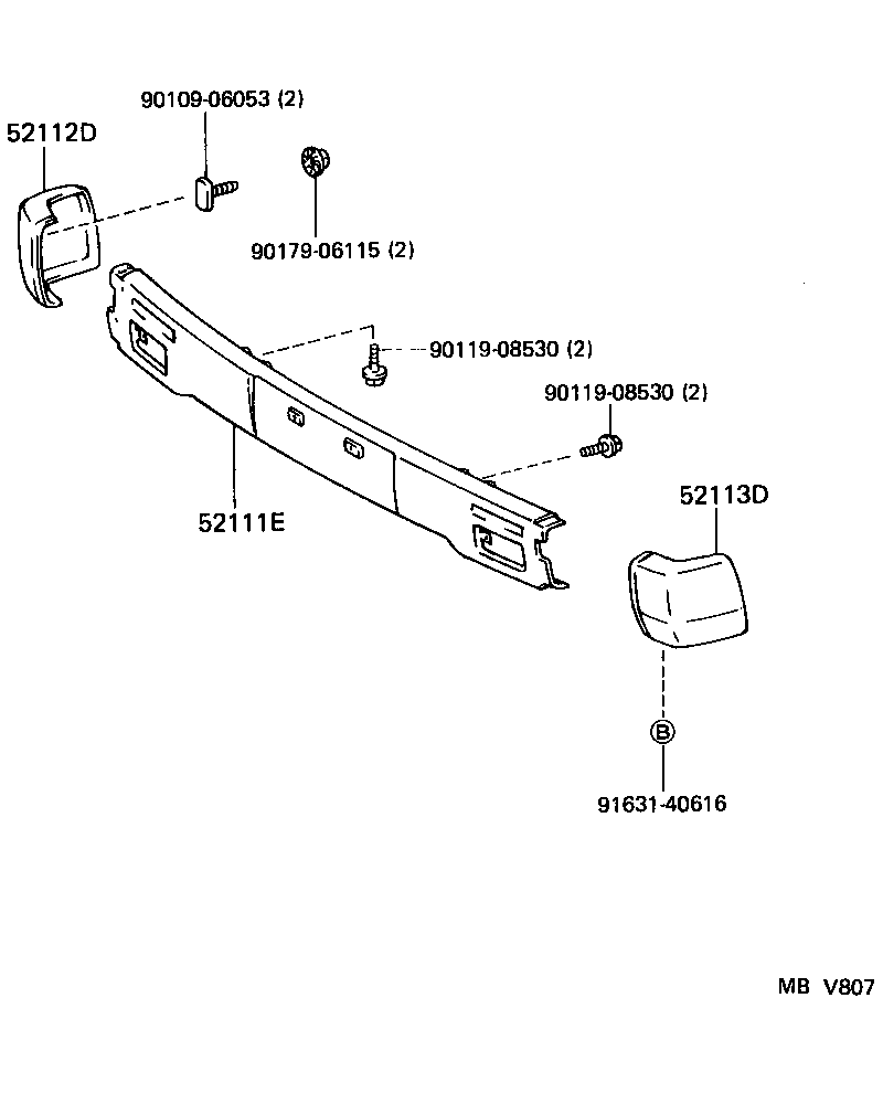 DYNA100 |  FRONT BUMPER BUMPER STAY