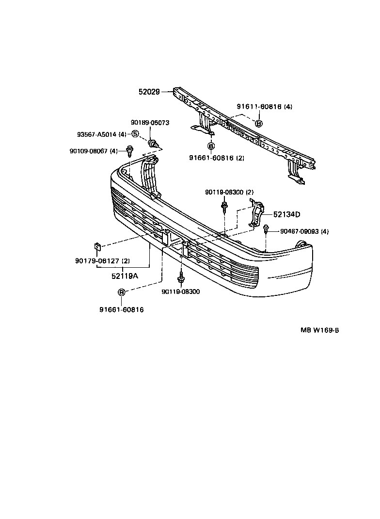  LITEACE VAN WAGON |  FRONT BUMPER BUMPER STAY