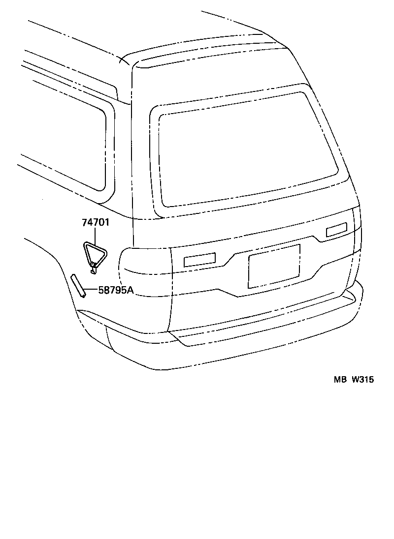  LITEACE VAN WAGON |  TOOL BOX LICENSE PLATE BRACKET