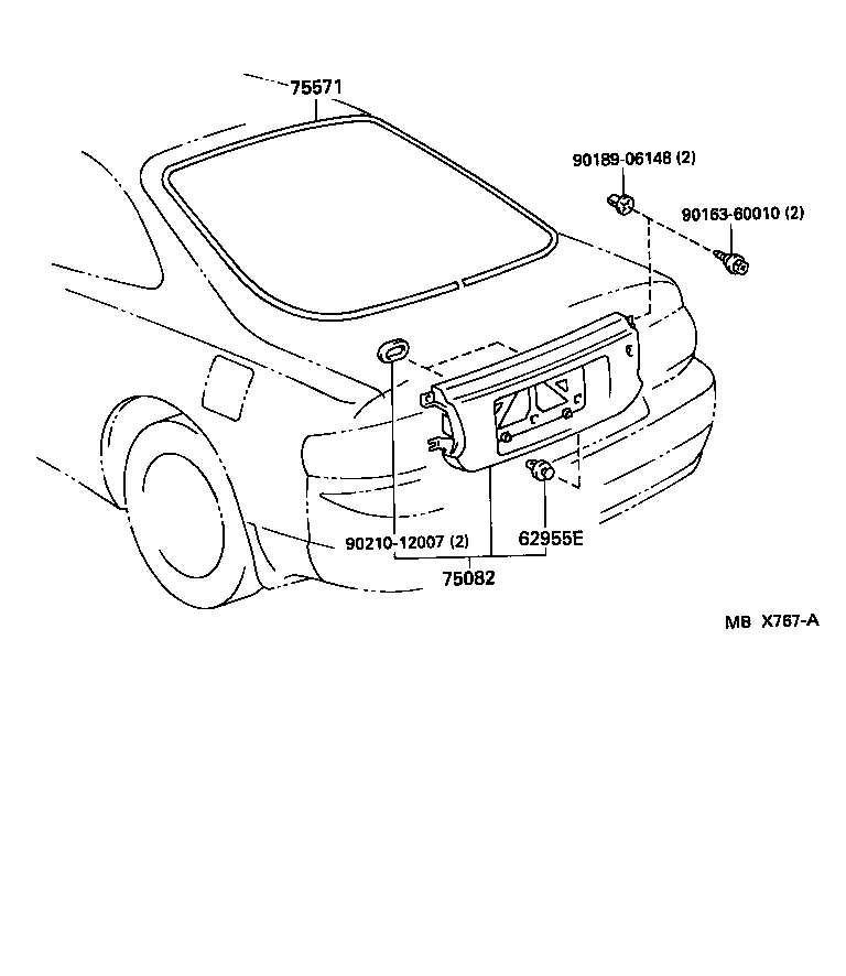  CELICA |  REAR MOULDING