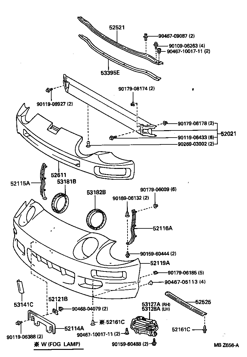  CELICA |  FRONT BUMPER BUMPER STAY