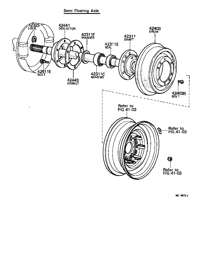  LAND CRUISER 40 50 |  REAR AXLE SHAFT HUB