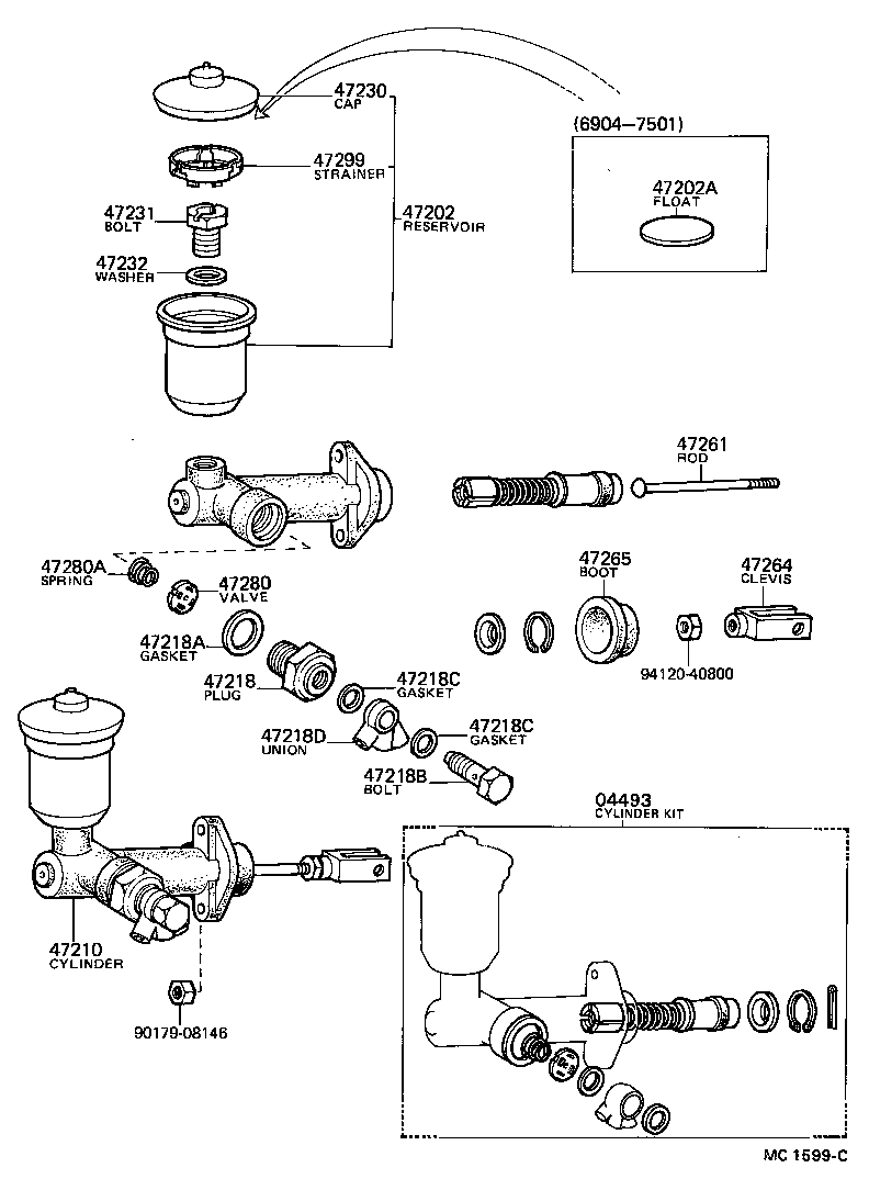  TOYOTA1000 |  BRAKE MASTER CYLINDER