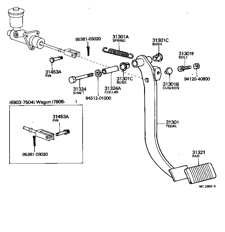  LAND CRUISER 40 50 |  CLUTCH PEDAL FLEXIBLE HOSE