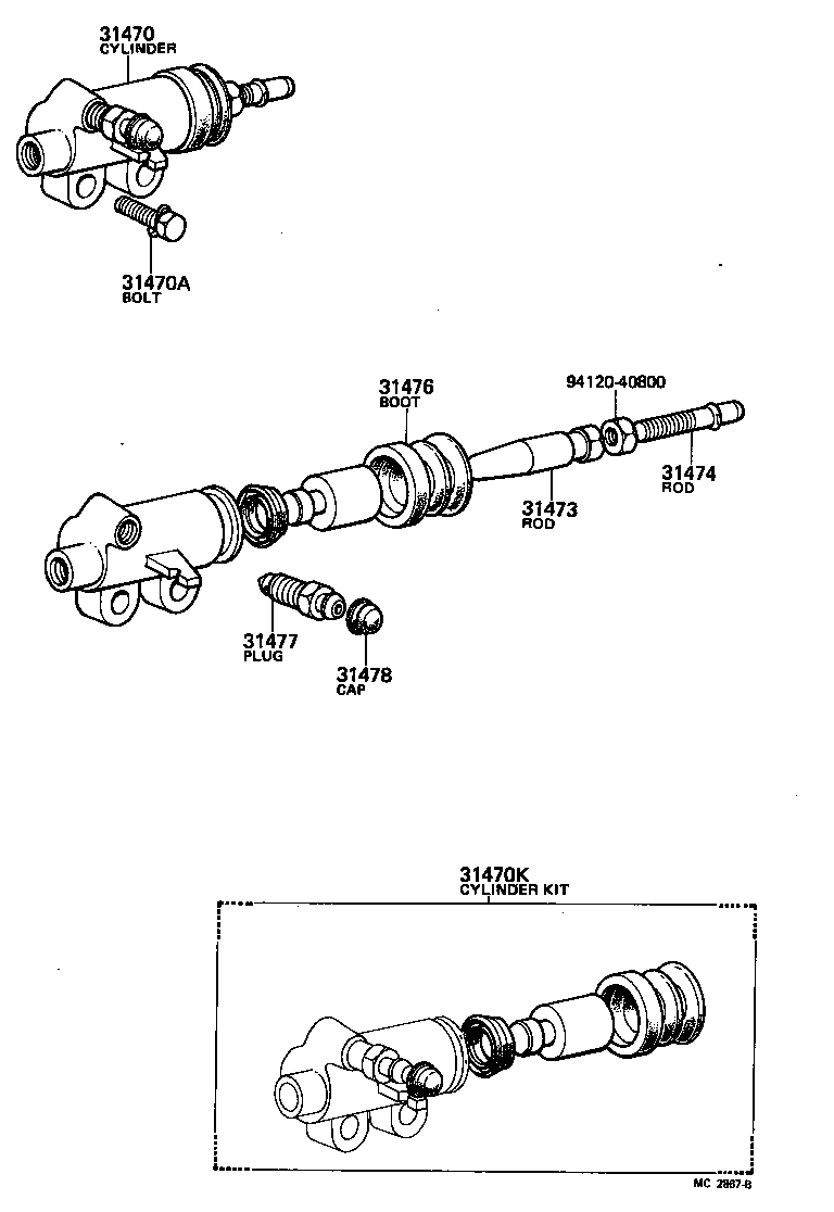  LAND CRUISER 40 |  CLUTCH RELEASE CYLINDER