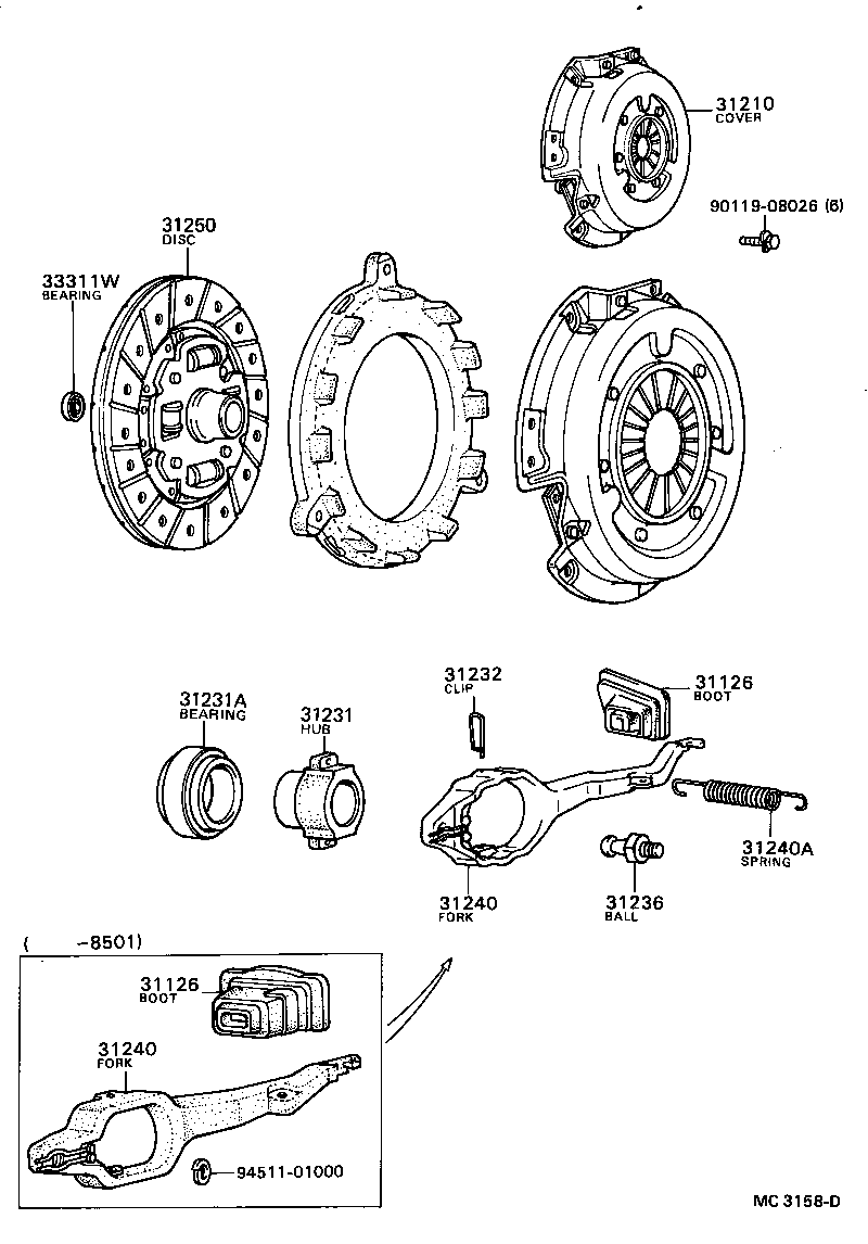  TOYOTA1000 |  CLUTCH RELEASE FORK