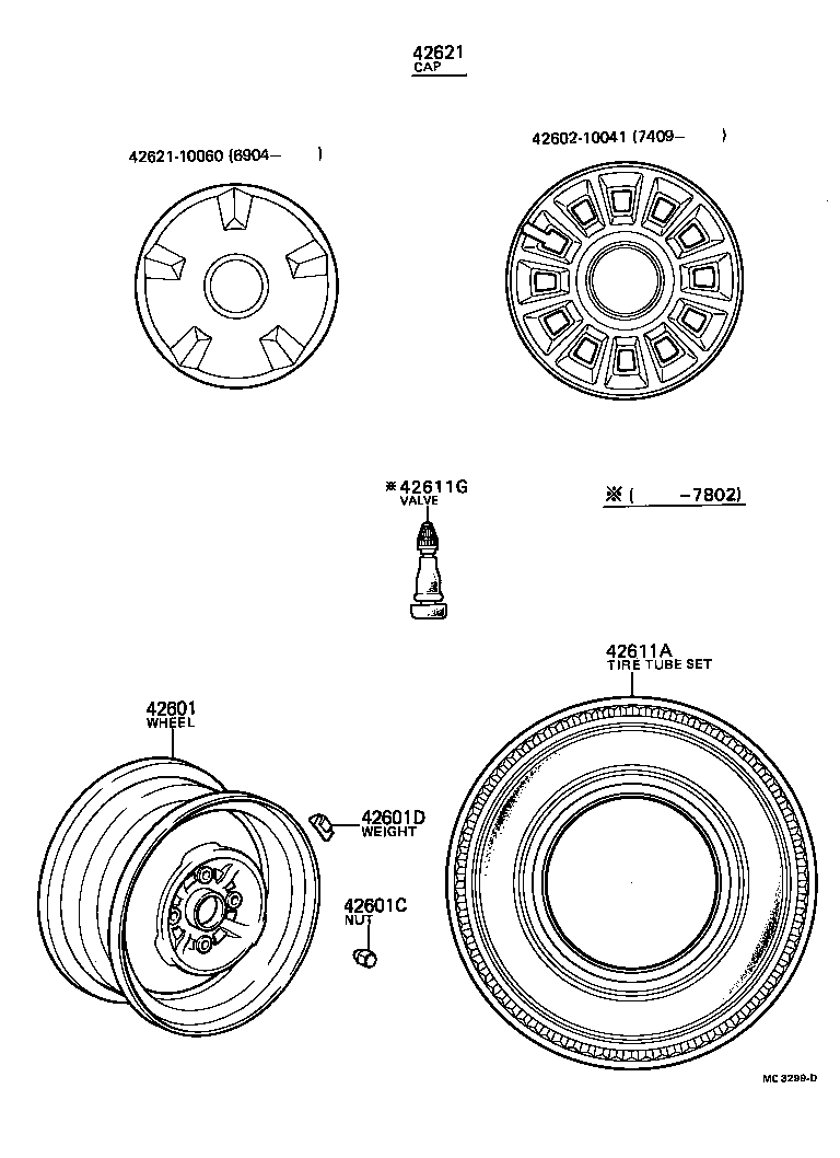  TOYOTA1000 |  DISC WHEEL WHEEL CAP