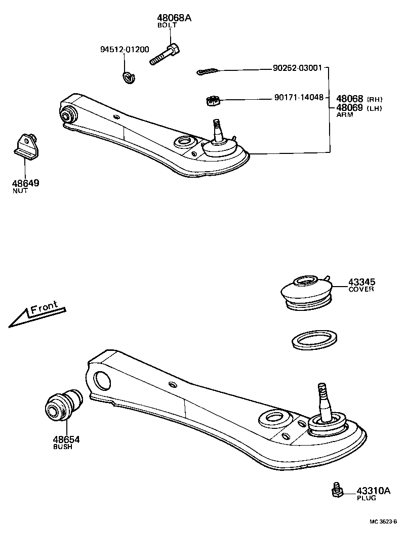  COROLLA TRUENO |  FRONT AXLE ARM STEERING KNUCKLE