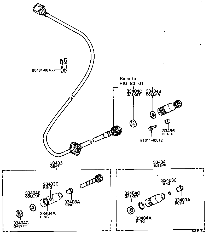  TOYOTA1000 |  SPEEDOMETER DRIVEN GEAR MTM