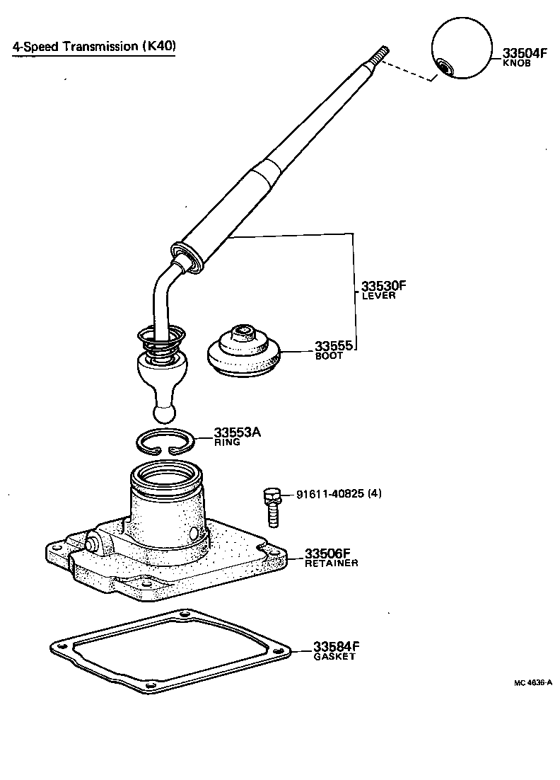  COROLLA TRUENO |  SHIFT LEVER RETAINER