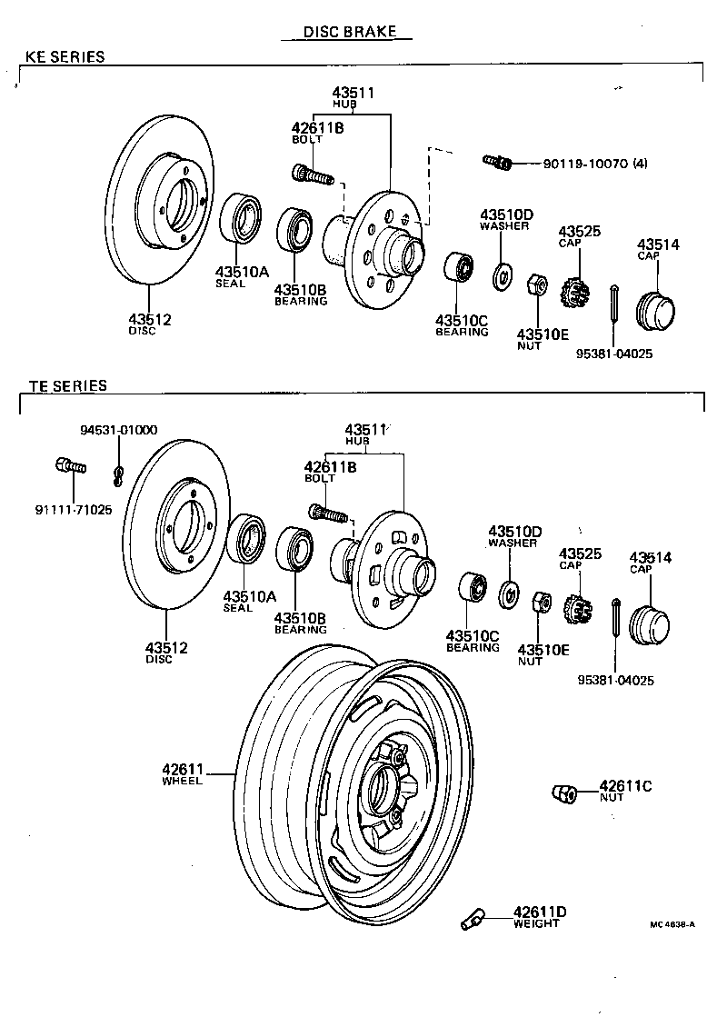  COROLLA TRUENO |  FRONT AXLE HUB