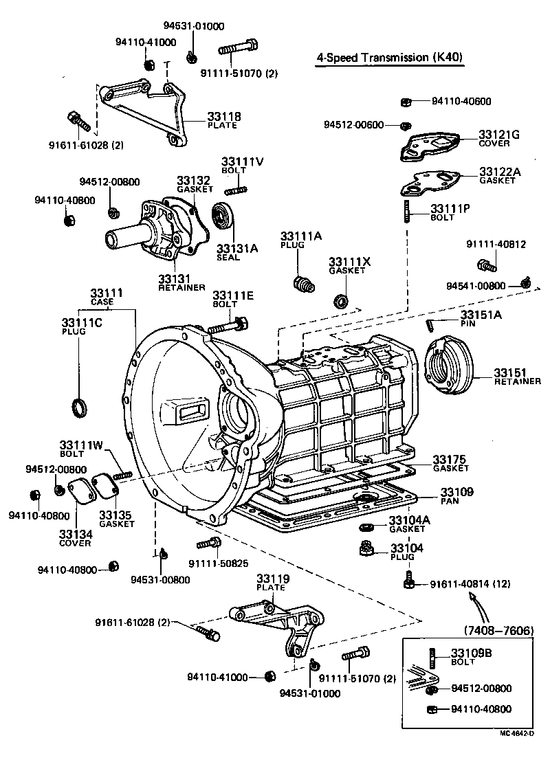  COROLLA TRUENO |  CLUTCH HOUSING TRANSMISSION CASE MTM