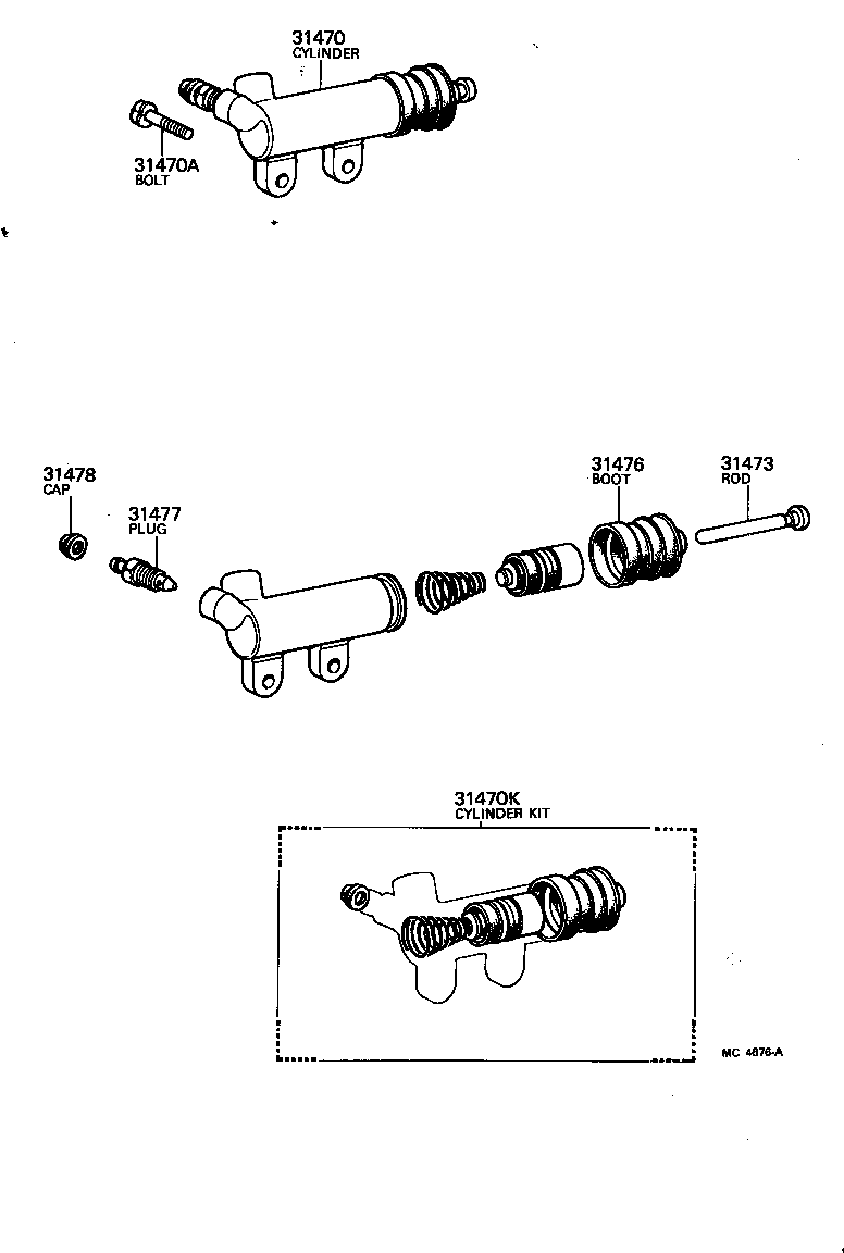  CELICA |  CLUTCH RELEASE CYLINDER