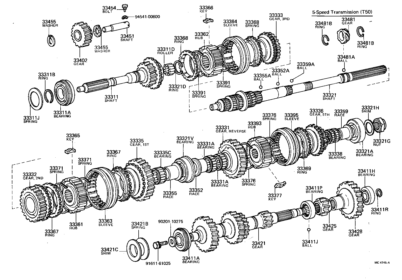  COROLLA TRUENO |  TRANSMISSION GEAR MTM