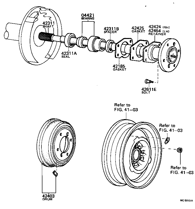 TOYOTA1000 |  REAR AXLE SHAFT HUB