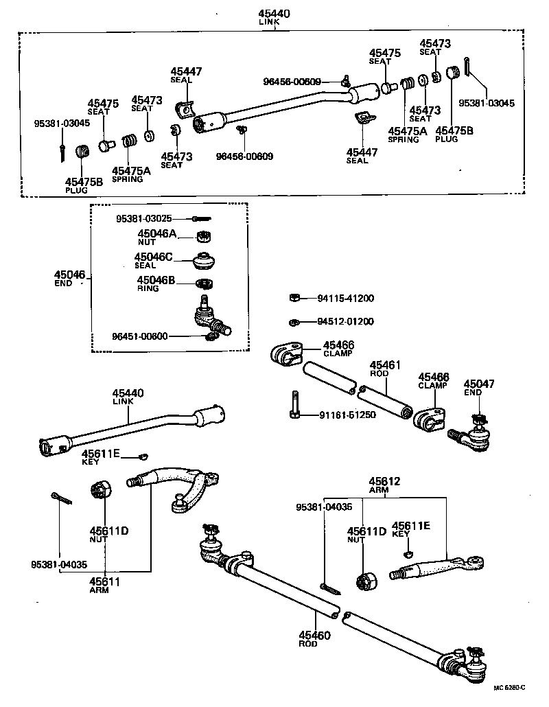  DYNA |  FRONT STEERING GEAR LINK