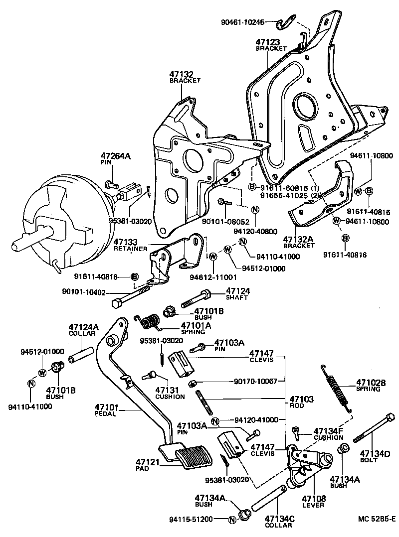  DYNA |  BRAKE PEDAL BRACKET