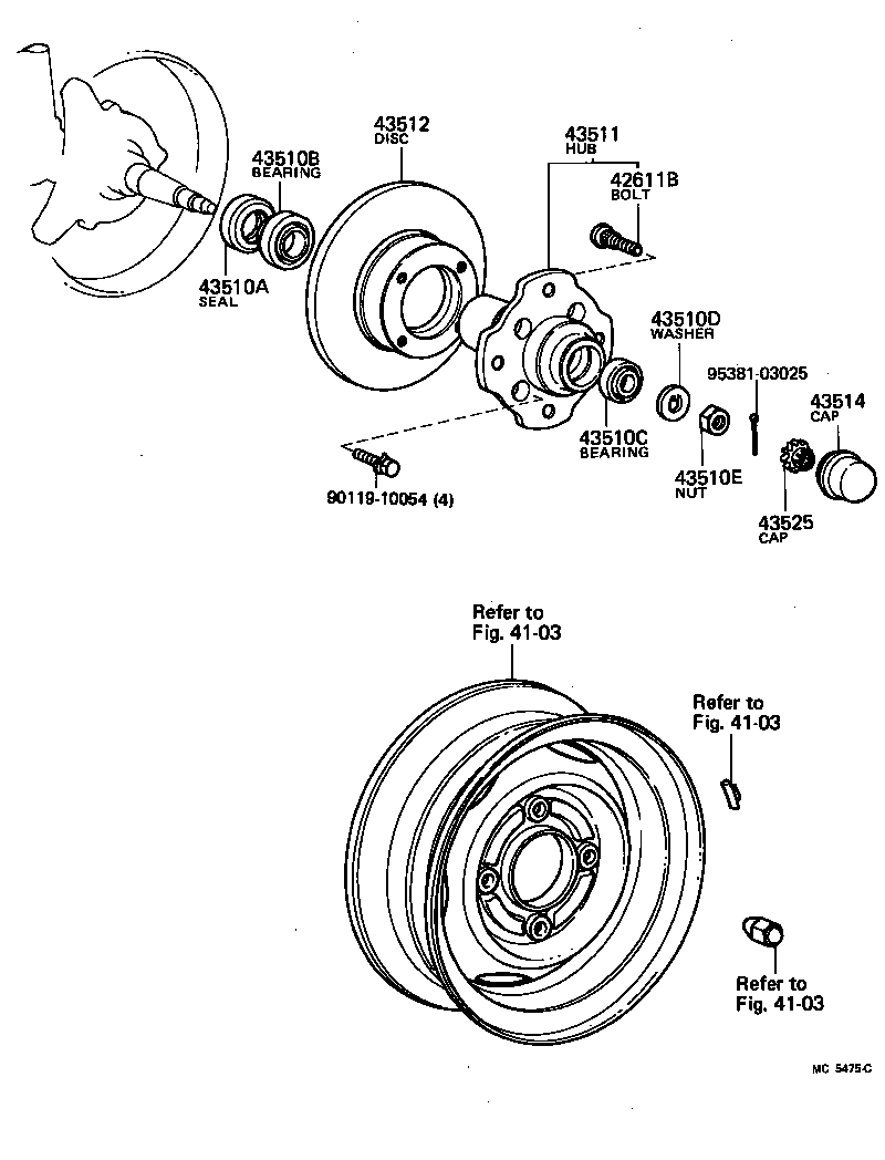  STARLET |  FRONT AXLE HUB