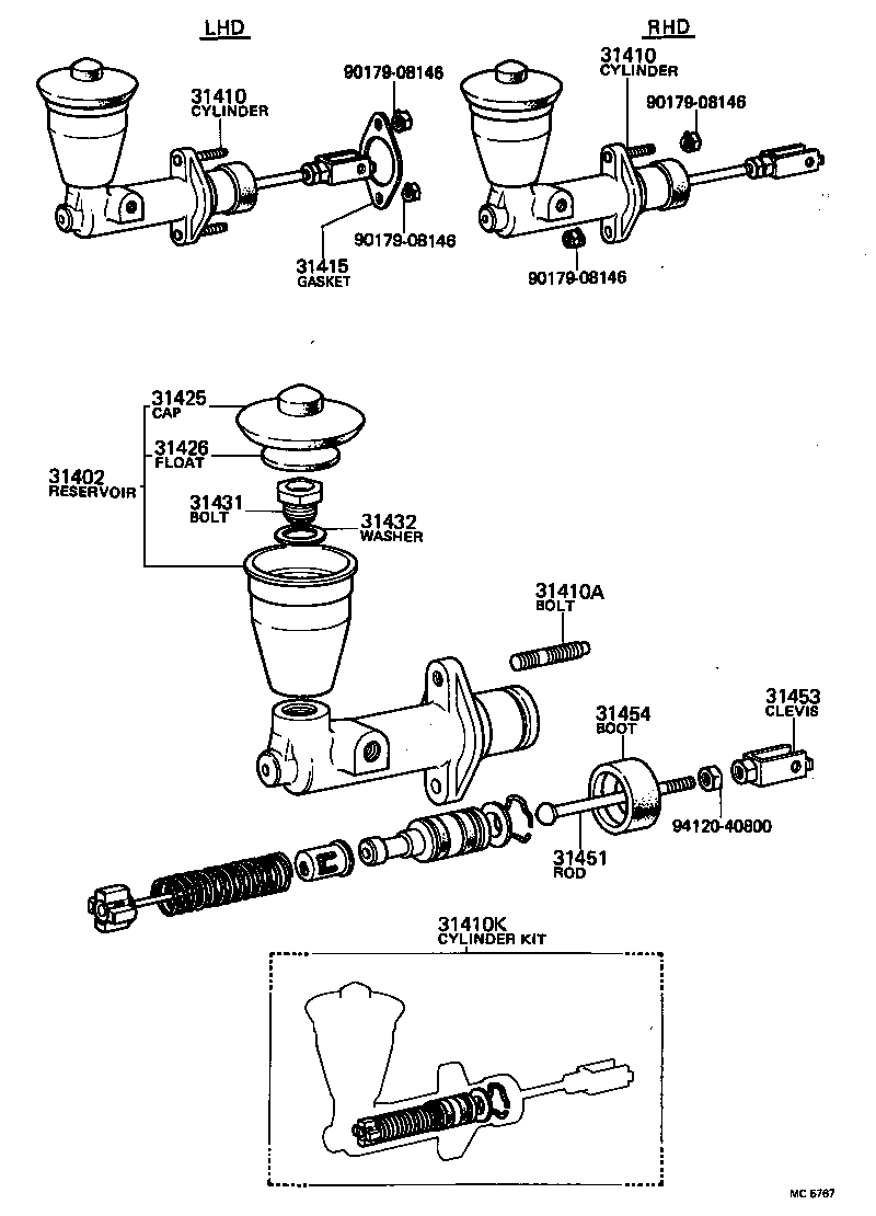  CORONA |  CLUTCH MASTER CYLINDER
