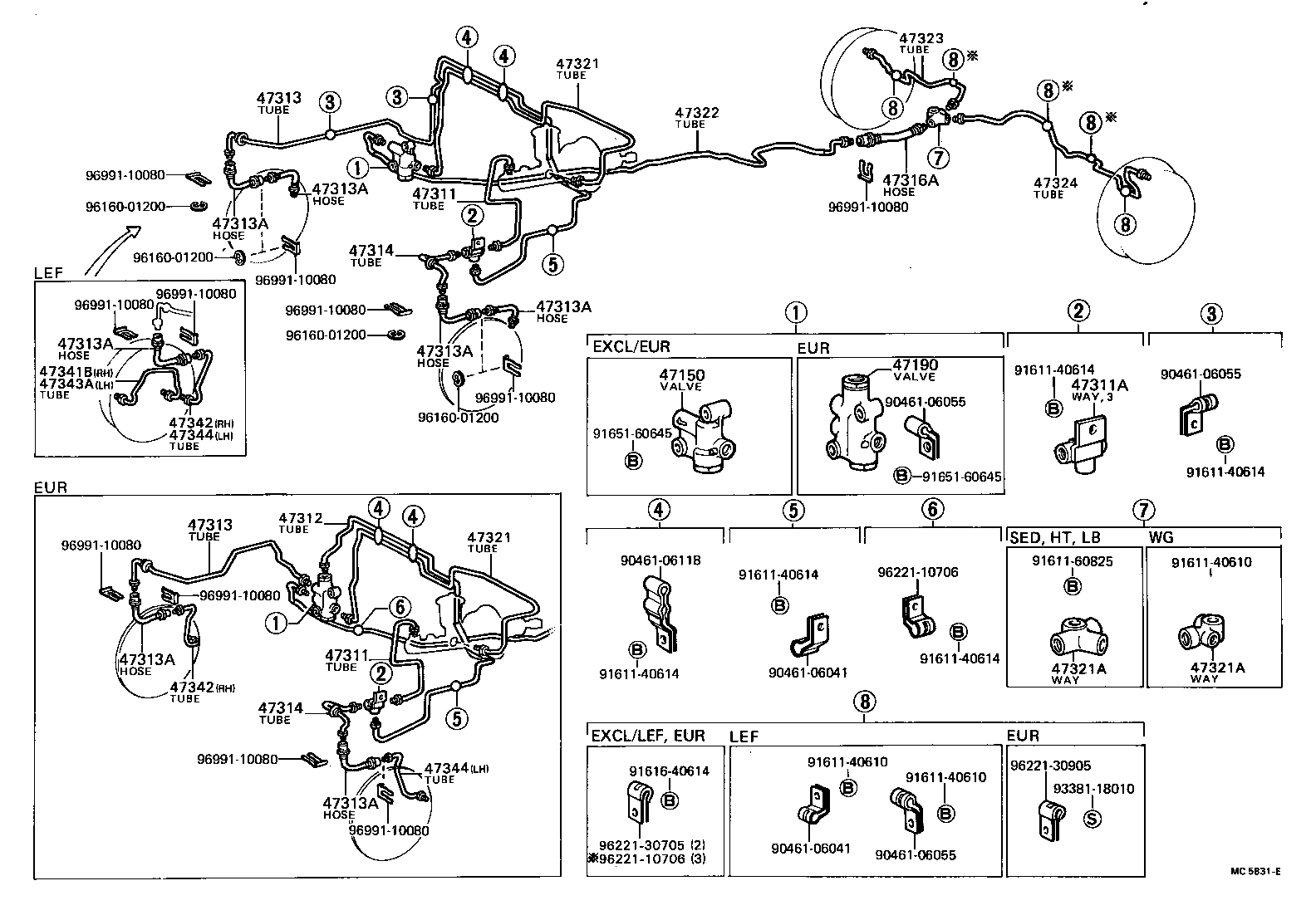  CORONA |  BRAKE TUBE CLAMP