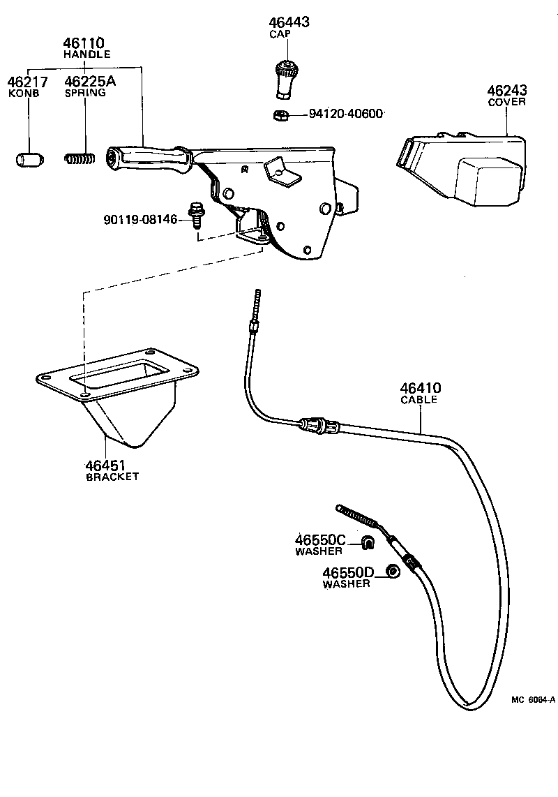  LAND CRUISER 40 50 |  PARKING BRAKE CABLE