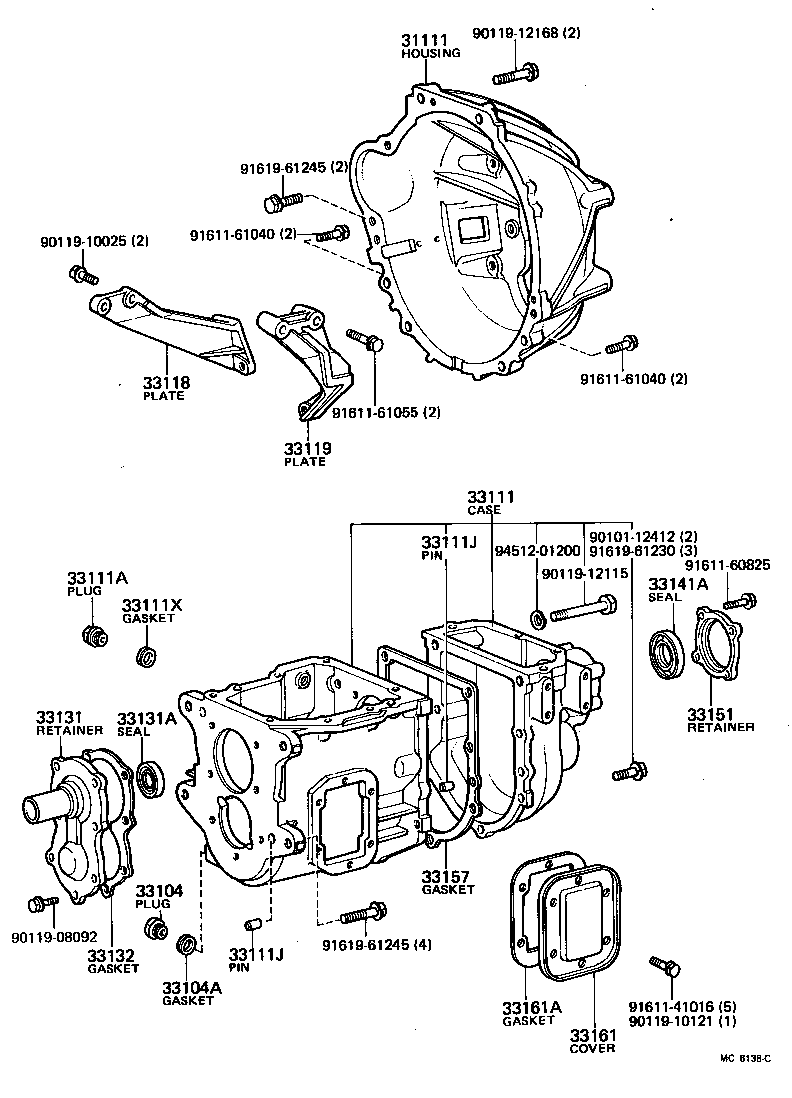  TOYOACE |  CLUTCH HOUSING TRANSMISSION CASE MTM