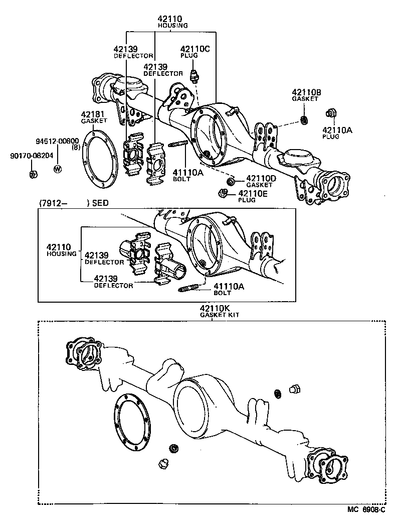  STARLET |  REAR AXLE HOUSING DIFFERENTIAL