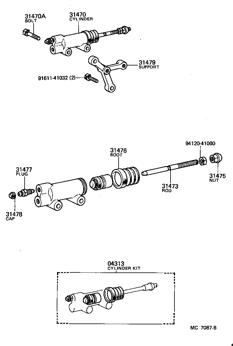  LAND CRUISER 60 |  CLUTCH RELEASE CYLINDER