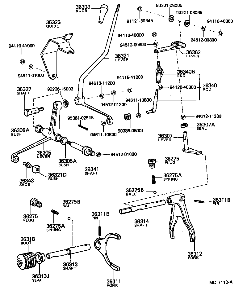  LAND CRUISER 40 |  TRANSFER LEVER SHIFT ROD