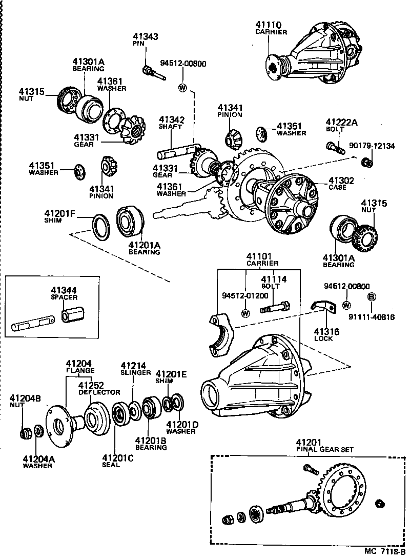  LAND CRUISER 40 |  REAR AXLE HOUSING DIFFERENTIAL