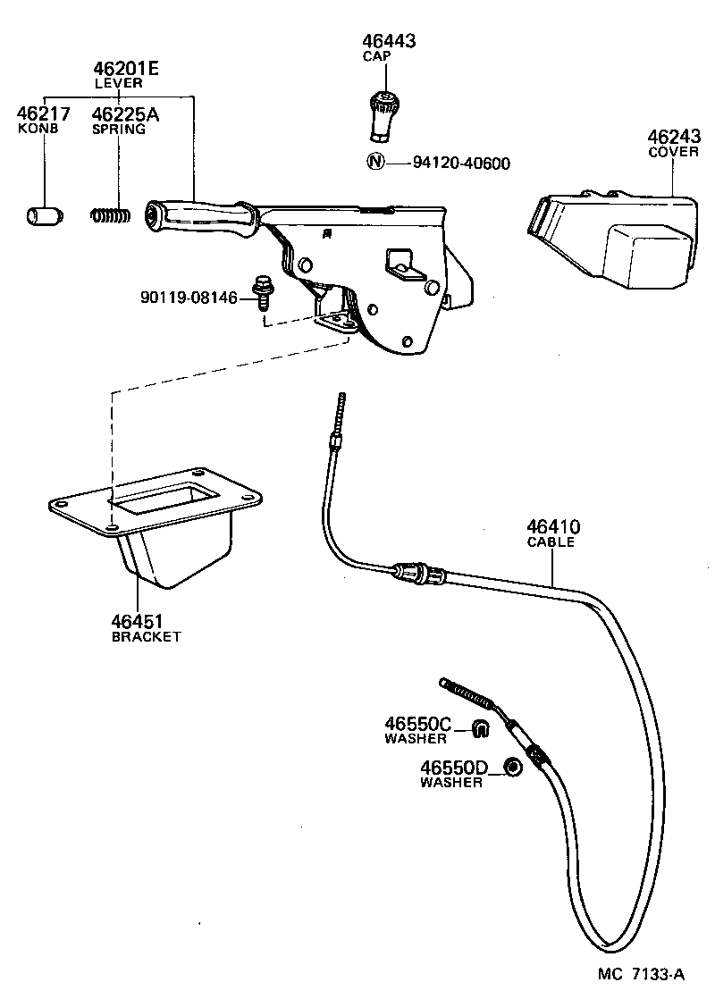  LAND CRUISER 40 |  PARKING BRAKE CABLE