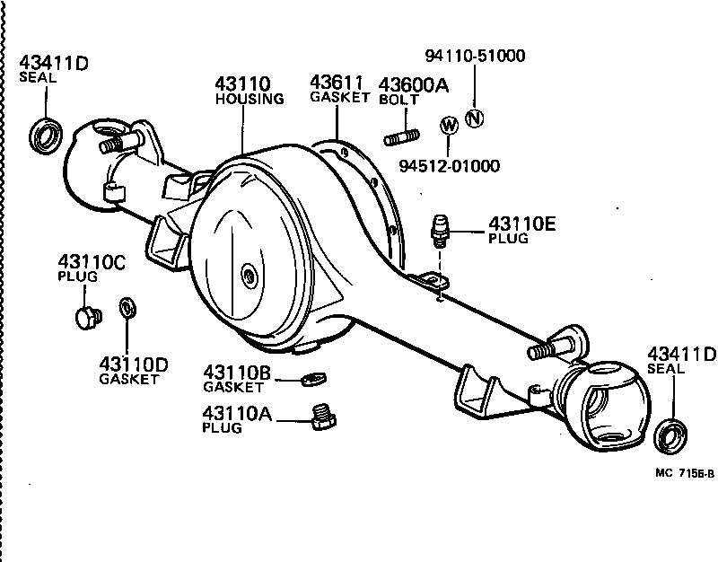  LAND CRUISER 40 |  FRONT AXLE HOUSING DIFFERENTIAL